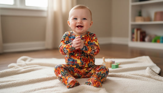 Bamboo Zipper Footie, Blazing Firefighter Dalmatian