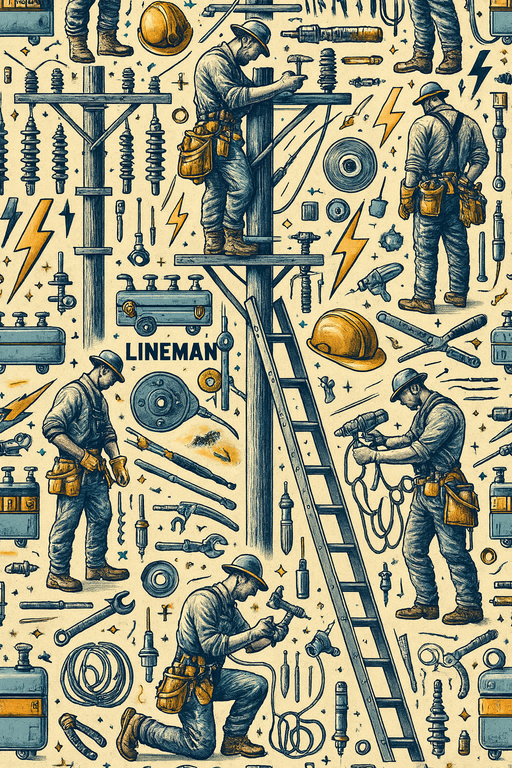 Lineman Hero, Bamboo Two Piece Pajama Set