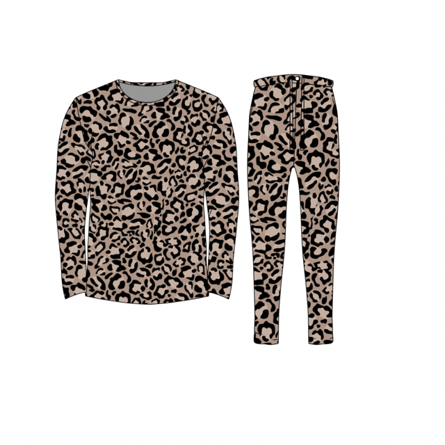 Bamboo Adult Two Piece Pajama Set, Leopard