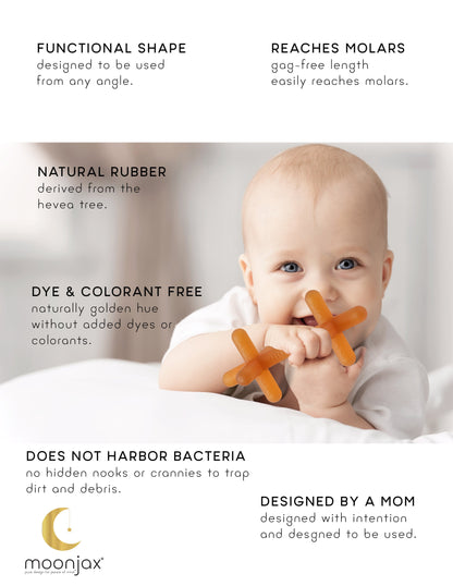 The best baby teether: 1-pack natural hevea tree rubber teether
