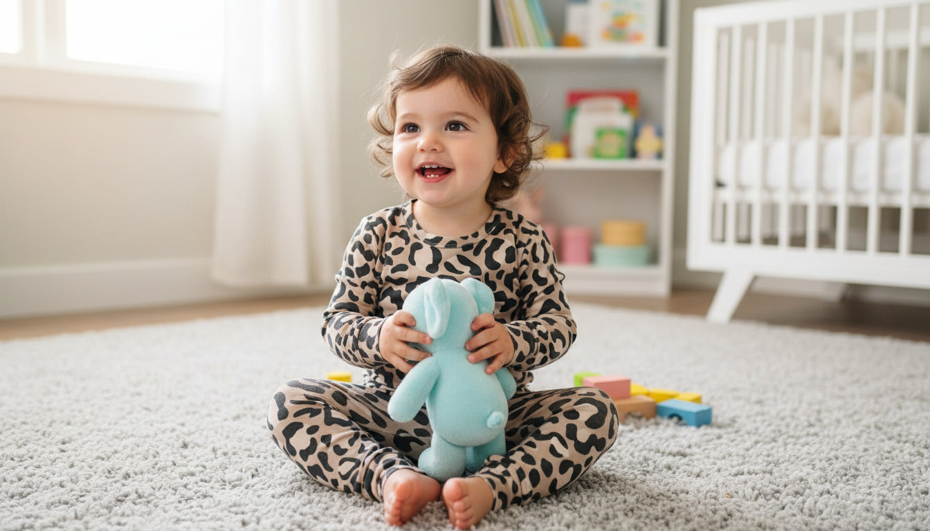 Bamboo Two Piece Pajama Set, Leopard