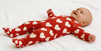 Valentine, Bamboo Zipper Footie