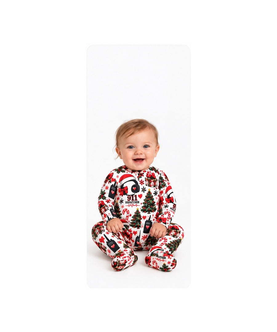 Christmas Dispatch Zipper Footie