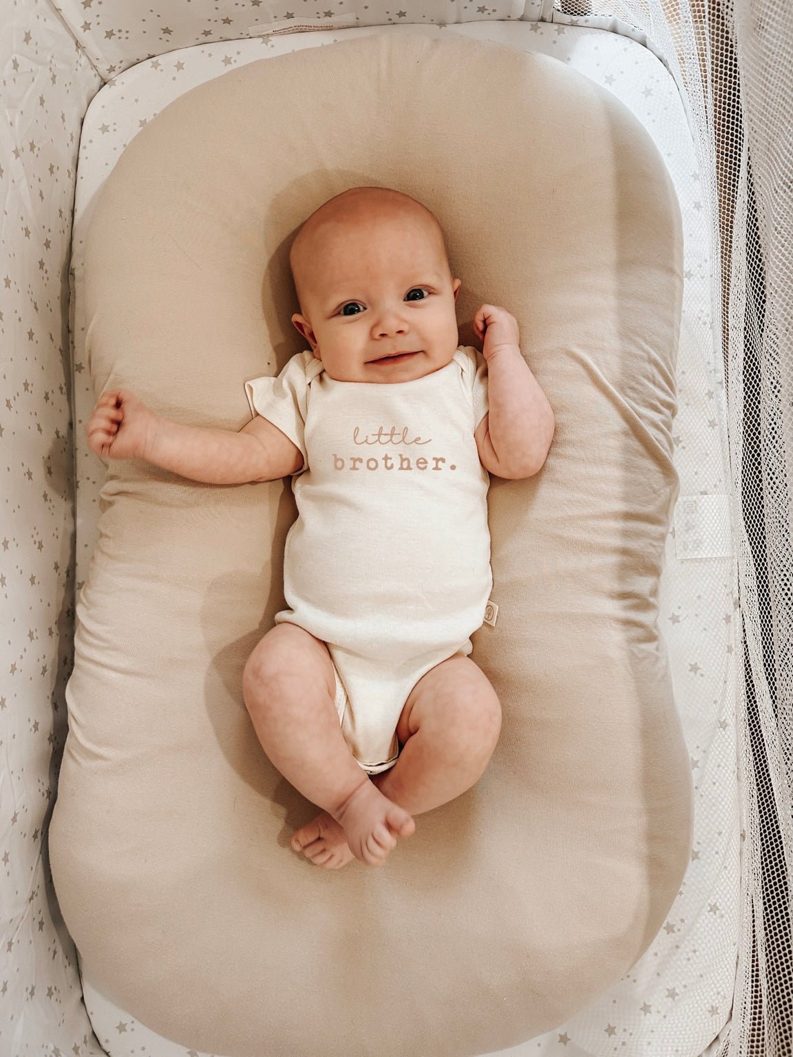 Little Brother Clay Organic Cotton Baby Bodysuit Short Sleeve