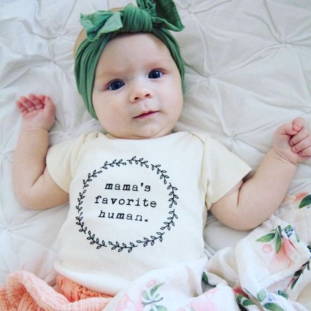 Mama's Favorite Human Organic Baby Bodysuit
