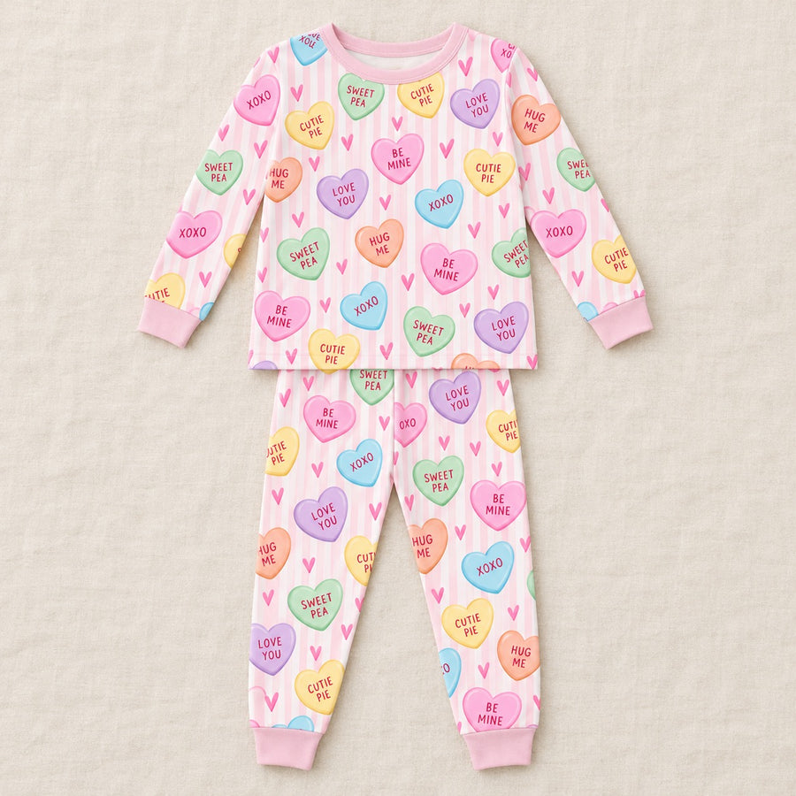 Valentine's Candy Hearts Kids Two-Piece Set