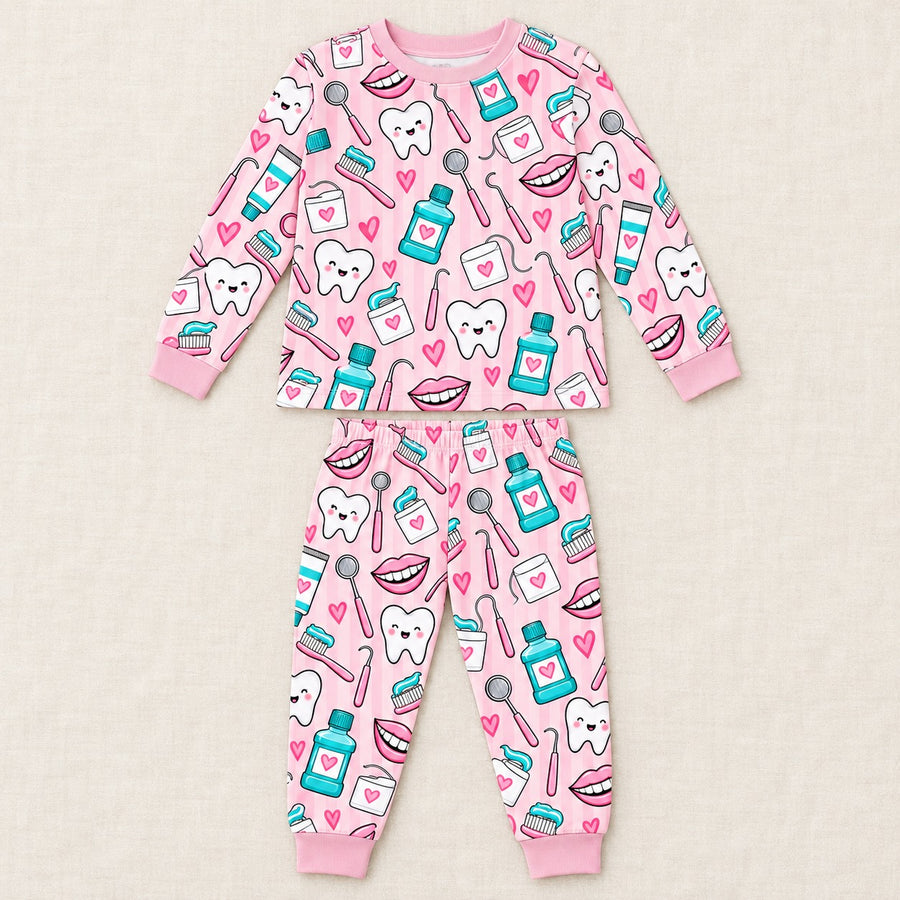 Valentine's Pink Dental Kids Two-Piece Set