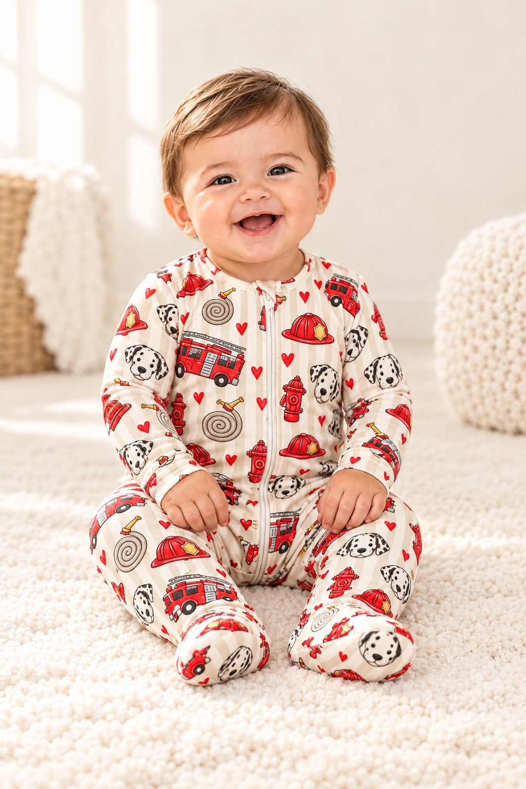 Miller & Co. Valentine's firehouse friends baby