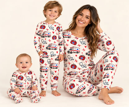Miller & Co. Valentine's ems family matching bamboo pajamas