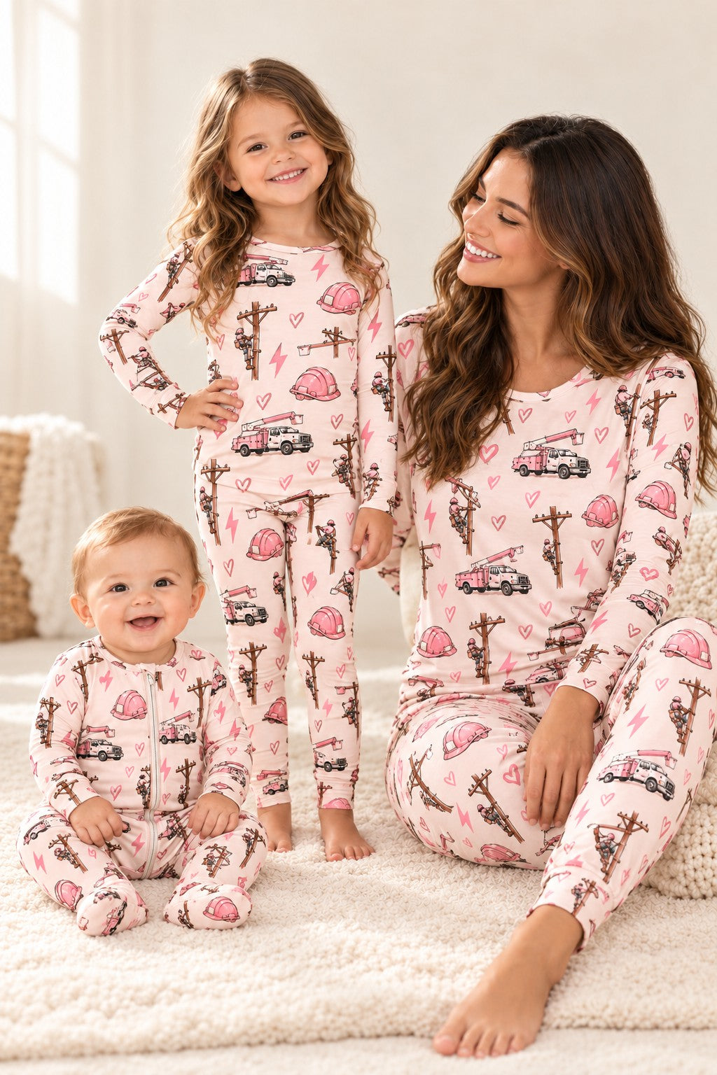 Miller & Co. Valentine's mockup pink lineman family