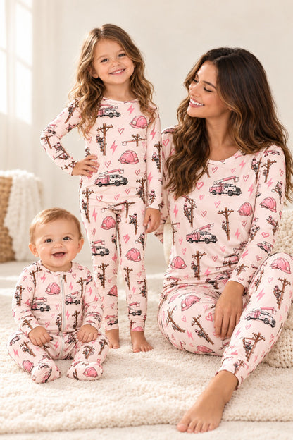 Miller & Co. Valentine's mockup pink lineman family