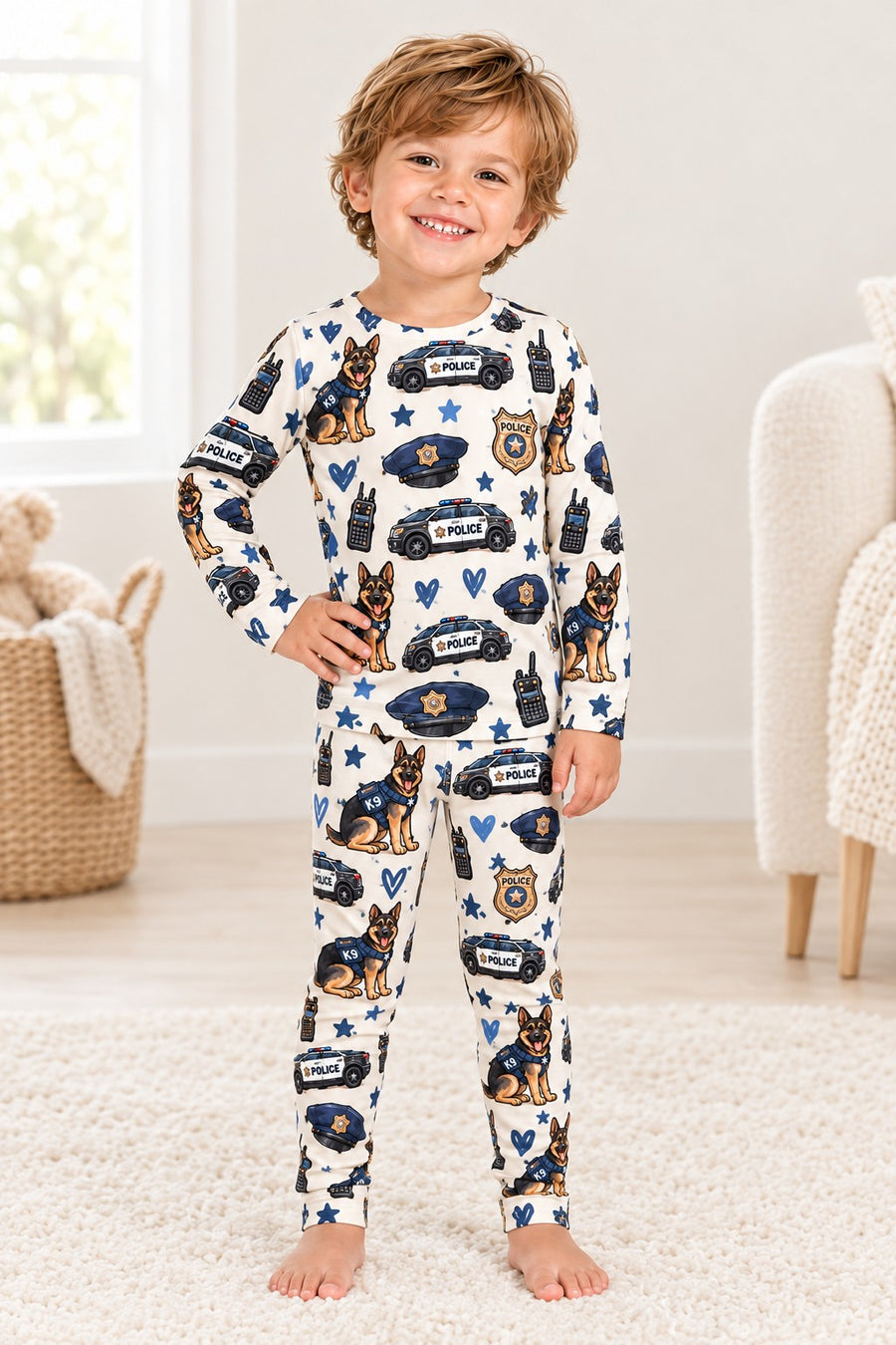 Valentine's Police Patrol Kids Two-Piece Set