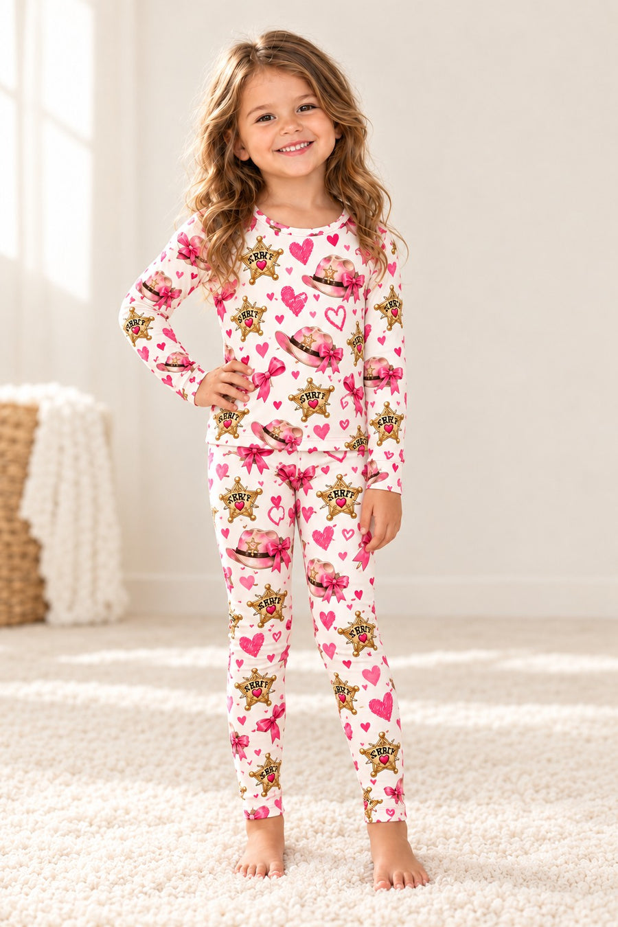 Valentine's Sheriff Kids Two-Piece Set