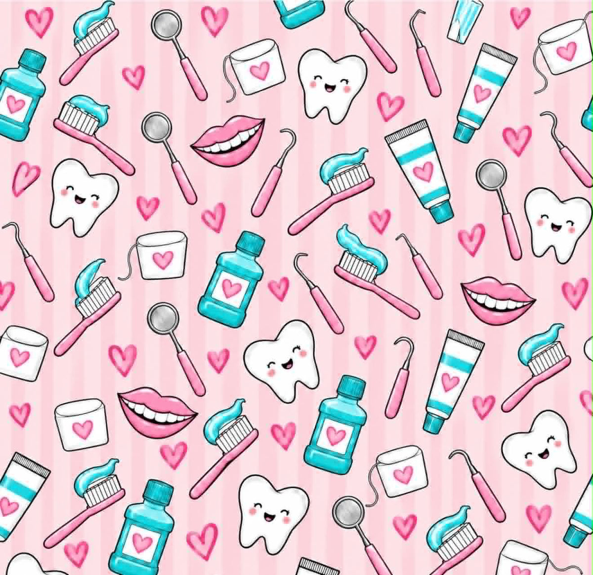 Miller & Co. Valentine's tile dental pink