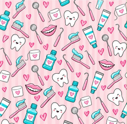 Miller & Co. Valentine's tile dental pink