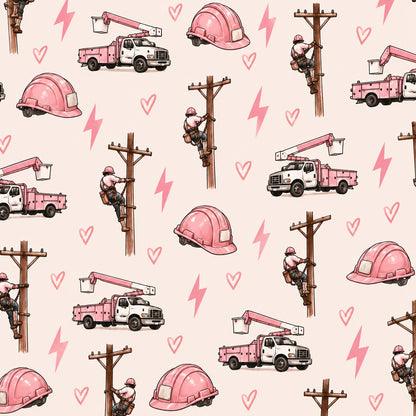Miller & Co. Valentine's tile pink lineman