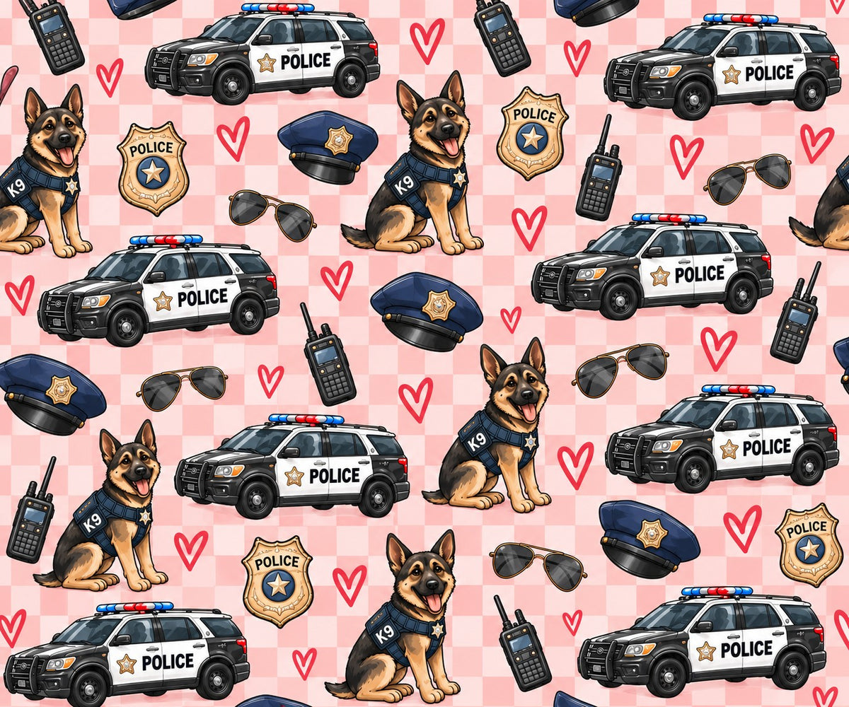 Miller & Co. Valentine's tile police k9