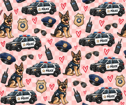Miller & Co. Valentine's tile police k9
